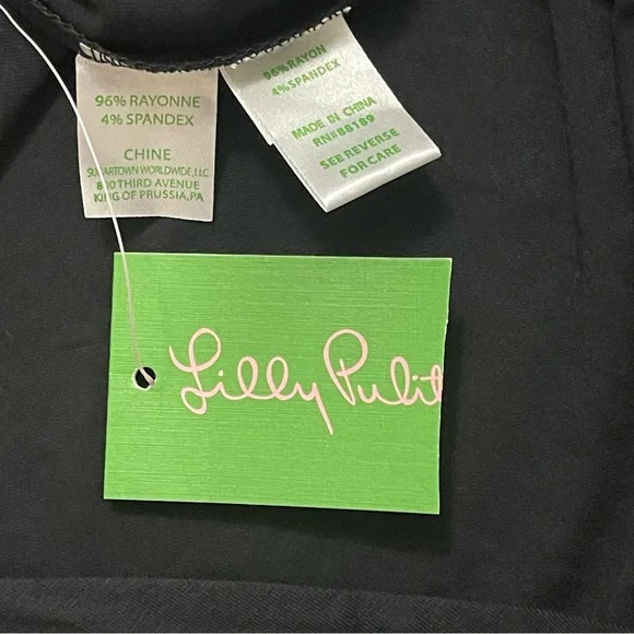 Lilly Pulitzer Black Karlie Wrap Romper NWT Large - Picture 6 of 10